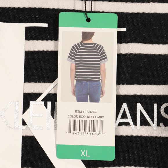 NWT Calvin Klein Size X-Large Black Striped Shirt - Picture 8 of 8